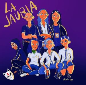 Paula Luchsinger Instagram - Gracias @buta.coco por esta ilustración tan bella de #LaJauría , con puras mujeres que admiro 💘
Si aún no la ve, está disponible en @primevideomx @primevideolat 
No se la pierdan!!!