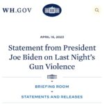 Peri Gilpin Instagram - I’m sorry, just realized it’s difficult to read the most powerful part of President Biden’s statement-“It is within congress’ power to require safe storage of firearms, require background checks for all gun sales, eliminate gun manufacturer’s immunity from liability and ban assault weapons and take action.” For our kids. For their kids. USA