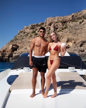 Perrie Instagram - I'm yacht goin to lie, I'm all a-boat lovin' you. It's al-waves fun when we on the boat & ma boy lookin ship shape! ☀️