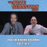 Pete Correale Instagram - We got Nona Rosanna makin' meatballs over here, she's an influencer! #thepeteandsebastianshow #petecorreale #sebastianmaniscalco #podcastersofinstagram #comedy #moviepremiere #oldladyinfluencer