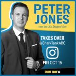 Peter Jones Instagram – Catch me on @sharktankabc insta tomorrow, Friday 15th October, for my takeover before a brand new episode at 8/7 central on @abcnetwork !! 🦈