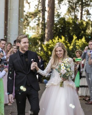 PewDiePie Instagram - We are married!!! I'm the happiest I can be ♥️ I'm so lucky to share my life with this amazing woman.