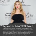 Peyton List Instagram - We are THRILLED to announce that @peytonlist has joined our board! We are incredibly honored to have Peyton help us keep Cameron’s legacy alive by working with us to cure epilepsy and end SUDEP. 🙏💜
