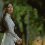 Phạm Nguyễn Lan Thy Instagram - Dưới hàng cây lá nhỏ li ti, có mắt ai trông một bóng dáng đi về