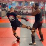 Phil Hawes Instagram – #showmesomethinfriday @roberto_baschieri shows us how to defend a jab and blast a kick! 🦵🏾 💥 #nohype @ufc Hoboken, New Jersey