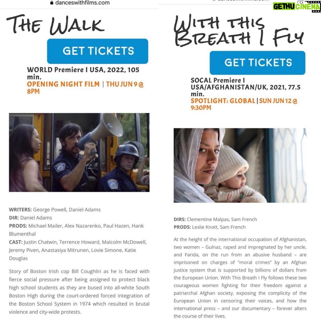 Pinar Toprak Instagram - There are 2 films I’ve had the pleasure of producing that will be playing at Dances with Films at the Chinese Theater. One of them, I also co-scored with my dear friend @emirisilay. It’s a topic close to my heart and a very special and important documentary directed by Sam French. The other one, The Walk, stars Terence Howard, Jeremy Piven and Malcolm McDowell, and is scored by one of my oldest friends in LA, @robert_toteras, and directed by someone who trusted me with a film called “The Lightkeepers” many years ago and stayed a dear friend ever since, @danielrossadams. If you’re in LA, hope you’re able to see and support them!