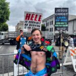 Pinar Toprak Instagram - I’m so lucky and proud to be his mom ❤️ 🏳️‍⚧️ I love you so much @noah.toprak ⁣ ⁣ • Repost from @noah.toprak⁣ This isn’t a typical post, I apologize about that. I wanted to post this to show how ignorant people can be. At the pride parade, protesters were telling us to k*ll ourselves, amongst other terrible things. This picture is of me showing my top surgery scars in front of these “protestors”. What these people fail to understand is the impact that gender affirming care can have. I was/am incredibly fortunate to have such a supportive family. My mom, @pinartoprakcomposer, helped me achieve my dreams. Without her and her support, I wouldn’t be here. So to all the parents and people in general, listen to others. Especially parents. Listen to your kids. Help them grow to be happy in their body. Give them a chance to be free. Being trans isn’t a choice. It’s who we are. Your love and support could save lives. #trans #transgender #transman #pridemonth #pride #prideparade #loveislove #transrightsarehumanrights #topsurgery #support⁣