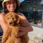 Pisay Pao Instagram - Never. Ever. Too. Old. 💦🛝 P.S. Mini Labradoodle’s are great for drying off after. 🐶🤫 P.S.S. You don’t need a swimsuit if you’re not going swimming ☺️😂….do we ladies? @aliciapollett @ninonaboujrada 🥰😘