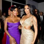 Porsha Williams Guobadia Instagram - Pretty Queens celebrate in NOLA!! Hair: (Sew-in <lace front @gonakedhair) My Gorgeous Gown by: @fitforaqueenatl 🙌🏾🔥 This was the second one I tried on and I knew it was a go !!! 📸 @kapmagazine Kody did it🔥
