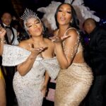 Porsha Williams Guobadia Instagram - Pretty Queens celebrate in NOLA!! Hair: (Sew-in <lace front @gonakedhair) My Gorgeous Gown by: @fitforaqueenatl 🙌🏾🔥 This was the second one I tried on and I knew it was a go !!! 📸 @kapmagazine Kody did it🔥