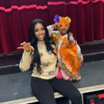 Porsha Williams Guobadia Instagram - “I am a fox , a Predator” Grrrr @pilarjhena 🦊 Parent arts & craft day . We only had 11min to create the animal of their choice. It was high stress like game show , with a count down and all lol 😬 But we three pulled it off 😅