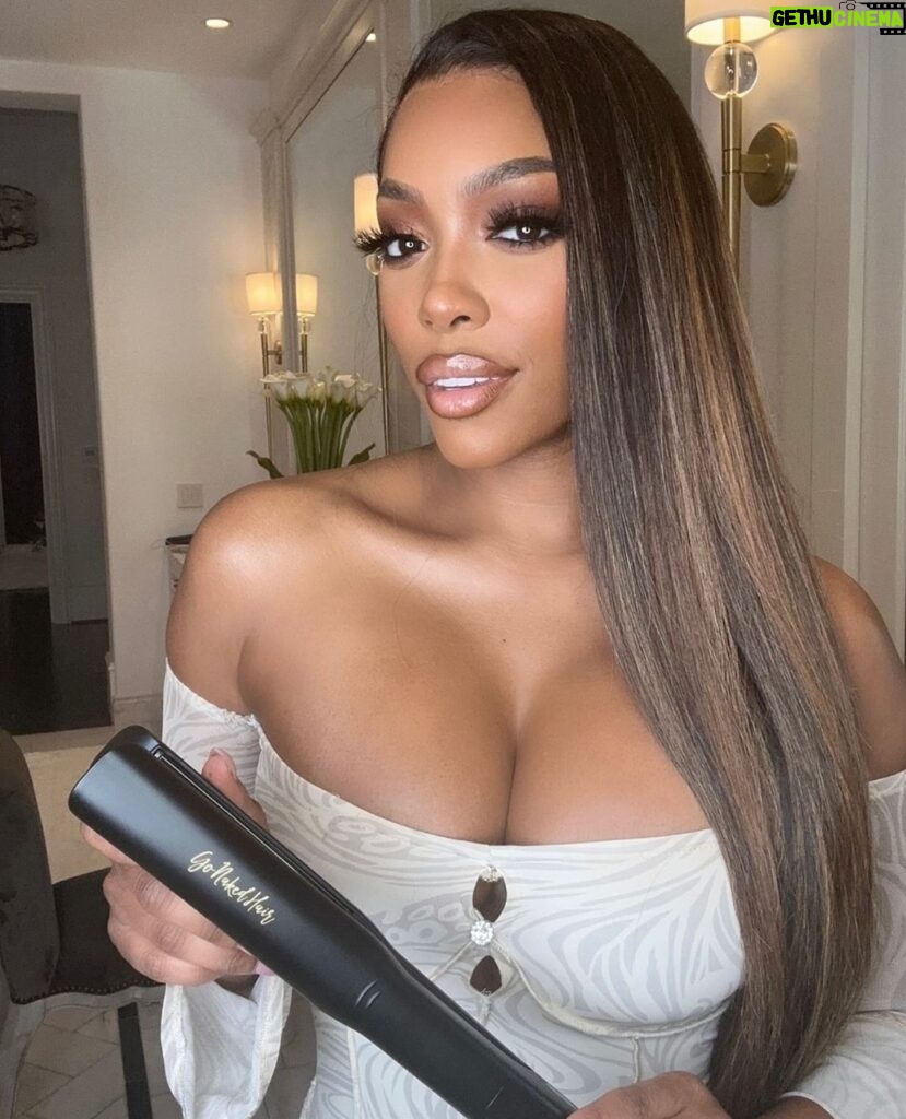 Porsha Williams Guobadia Instagram - Things are heating up over at @gonakedhair 🔥🔥 Take 20% off SITEWIDE for our Black Friday Sale today-Sunday Time to get your holiday looks and gifts like our Professional Hair Straightener 🛒🛍️ Use code BLACKFRIDAY23