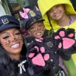 Porsha Williams Guobadia Instagram - We live in Pilar’s aka Cat Police’s world❤️👮🏽 @pilarjhena @busybeingbales @lodwill @drahjee workwincelebrate #CoParents Costumes were Pilar’s idea lol P & P Patrol - loved it