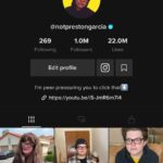 Preston Garcia Instagram - Can’t believe I manifested this in Kindergarten 🙌🏼🙏🏼 : Thank you all SO MUCH for 1 Million followers on TikTok. Seriously it changed my life. Also a huge thank to @alexkay . Not many people know this but Alex is the reason I even know how to USE the damn app. Alex brought me into his friend group when I had just a few thousand followers, and showed me the ropes of content creating. Love you bro ,couldn’t have done this without you🙌🏼💛