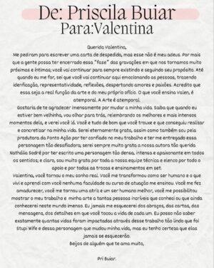Priscila Buiar Instagram - Estão preparados para a nossa terceira temporada? E dando início aos preparativos, uma carta muito especial das nossas protagonistas para aquecer os corações de vocês e agradecer por tudo que aconteceu até aqui ❤️🥹🤏🏽
