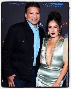 Q'orianka Kilcher Instagram - Friend appreciation day cause why not! Always love working with this gem of a human! @gilbirmingham  Thank you for always having my back and being one of my dearest friends and mentors throughout this rollercoaster of life! Love ya!💕😊 Also a big shout out to my amazing stylist @dimitryl and @azanaserene for the beautiful dress! And the one and only @myonkey who never ceases to amaze me with her amazing skills in hair! Love you!💕#yellowstone