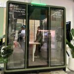 Race Wong Instagram - Interesting options for commercial spaces found at the @finddesignfairasia this year. Beautiful dividers, phone booth, outdoor work booths and amazing moss wall creating the vibe of a garden in a building. Sparked some ideas for the office renovation my team and I are working on @thedreamrproject #officerenovation #commercialrenovation #interiordesign #singapore Singapore