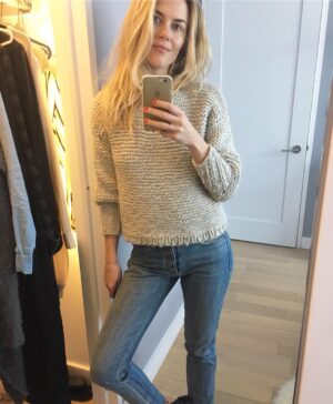 Rachael Taylor Instagram - Omg you guys how good is this sweater/jumper?! Handmade by my multitalented friend @therealkrystenritter all while shooting/writing/kicking ass! ThankUUUU I love itttttt!!!! ❤💃🙌