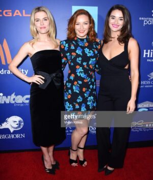 Rachael Taylor Instagram - Frocked up last night with lovelies @ali_mcgirr & @celia.massingham to share #ladiesinblack with America - they laughed at all the Aussie jokes it went down a treat 🐨! Thank you @psfilmfest for having us 🌵
📷 @vivienphotos