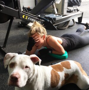 Rachael Taylor Instagram - Well that was BRUTAL !
boxing w @julian_chua 👊 + bonus Dempsey bringing the cute factor 🐶