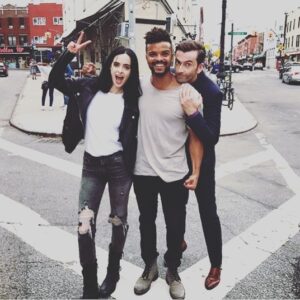Rachael Taylor Instagram - Meanwhile home team slaying the game as always  #repost @ekadarville & @therealkrystenritter ⚡️ I can’t believe I get to work with these people #jessicajones #s2 #davidtennant🔥🔥🔥
