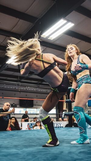 Rachel Kelvington Bostic Instagram - I got that boom, boom , 💥 Pow! 
Loved this first time match up with @thenotoriousmimi ❤️ Let’s do it again sometime! 
You can catch this match now on @titlematchnetwork .

#titlematch #prowrestling #womenswrestling #mimi #raycray #ccw #womenofwrestling