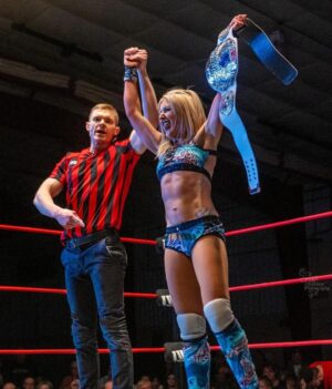 Rachel Kelvington Bostic Instagram - You could stand me up at the gates of Hell but I won't back down 👊🏼 

#fighter #womenofwrestling #womenswrestling #prowrestling #she #can #wow #wwe #aew #nxt

📸 @paigewatcheyphotography