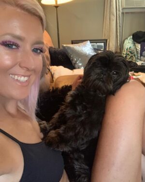 Rachel Kelvington Bostic Instagram - Happy international puppy day to my best friend, my ride or die, this sweet little puppy dude I call Sly 🥰

#internationalpuppyday #dogsofinstagram #dogmom #pittsburghpup