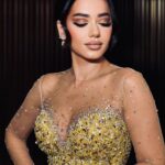 Rahma Riyad Instagram - ‎. اطلالتي ليلة امس من أفراح عائلة الآلوسي الكرام في #بغداد الحبيبه، كانت ليله رائعة استمتعت وياكم كلش ❤️ Styled by @cedrichaddad Dress by @labourjoisie Makeup by @zeinaibrahim_beauty Hairstyle by @beauty_center_rosoleen #RahmaRiad | #رحمة_رياض Baghdad, Iraq