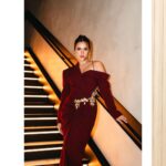 Raisa Andriana Instagram - My look for The Grammys! Makeup // @archangelachelsea @lancomeofficial Styled // @ivanteguhsantoso Dress // @digo.designs Accesories // @tuloladesigns