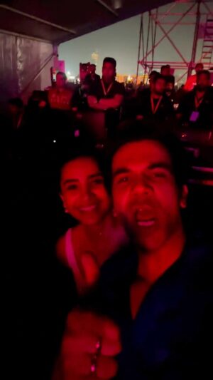 Rajkummar Rao Instagram - Had a great evening at #lollapalooza with my best dancing partner, my beauty @patralekhaa and my rockstar rager @iamhumaq. Thank you @vivianakadivine a true rockstar, for such a solid performance and @diplo killed it with his magical tracks. 😍❤️ Thank you @nexaexperience for such wonderful hospitality. @marutisuzukiofficial @mstruevalue.
