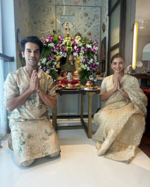 Rajkummar Rao Instagram - गणपति बप्पा मोरया। आप सभी को गणेश चतुर्थी की बहुत सारी शुभकामनाएँ। May Lord Ganesha Bless us All. #EcoFriendlyGanpati @patralekhaa