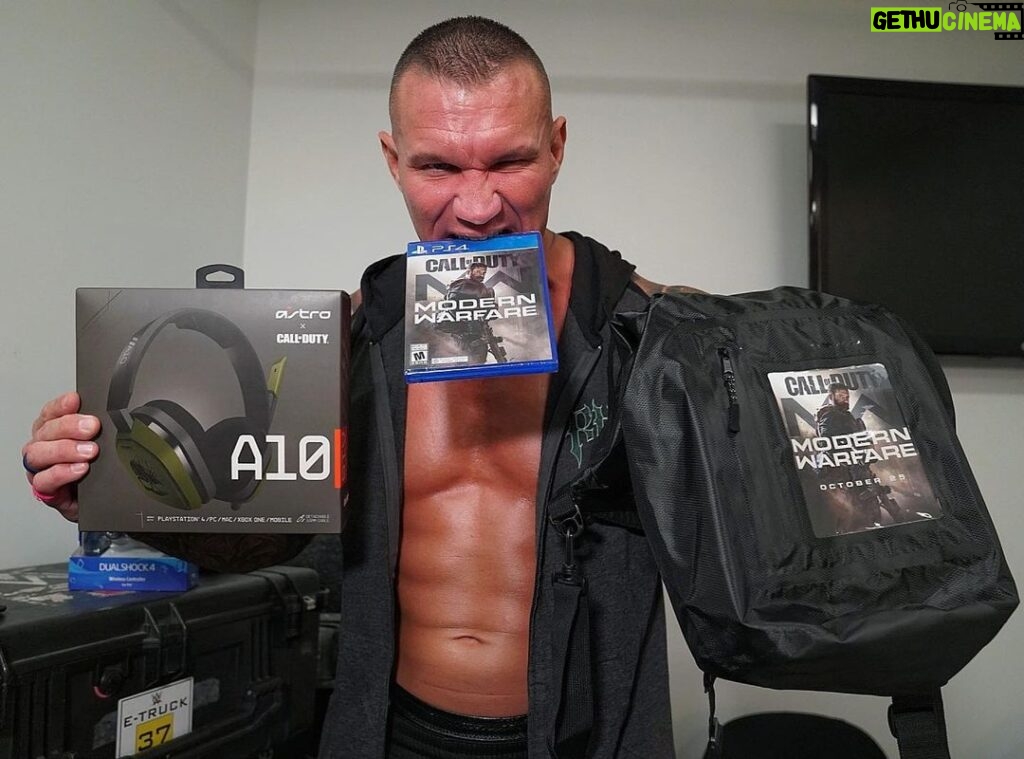 Randy Orton Instagram - Can’t wait to play #ModernWarfare . Visit @ebcanada for a chance to win all this swag! Details here: goingdark.ca/contest #GoingDark #CallofDutyPartner Got my hands on this beauty. Win this sweet #ModernWarfare prize pack at @ebcanada – goingdark.ca/contest for more details. @callofduty #GoingDark #CallofDutyPartner
