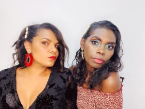 Rarriwuy Hick Instagram - Double trouble. 
Get to work with this gem today. My beautiful cousin @_mewuraa_ 
We’re having a ball with @women_of__ 💖 #yolnguhoney