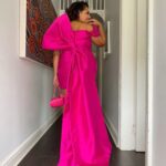 Rarriwuy Hick Instagram - THIQUE So grateful for the team who comes together to help you with your red carpet look. @bunyaproductions who organised me teaming up with @donnygalella and @daniellearmont Grateful for you all ✨ Maria 💕✨ Wears @daniellearmont gown @katherineland.au clutch @narvi.jewellery jewels @stevemaddenau heels Hair and makeup by @melissagigliottihairnmup Colour & cut @hairbotanist Styled by @donnygalella #aactas #aactaawards Gadigal Land