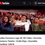 Raveena Tandon Instagram - My dearest Darling friend Chichi, @govinda_herono1 This was our first song together after many misses of getting a chance to work with each other, we finally started Dulhe Raja, with the blessings of Kali Mata , and Harmesh ji at the helm. After the very first shot of this song together , I knew this is the beginning of a very long association . Here’s to our films and friendship together for so many years! Happy Happy Birthday my friend @govinda_herono1 ! Chiranjeevibhava🙏🏻 Jai Bholenath! Samarthobhava, Aayushmaanbhava ♥️😊😊😊🎊🎊🎊🎂