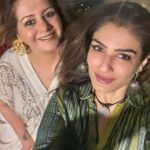 Raveena Tandon Instagram - All about last week ..♥️ Green Outfit - @mirpurimaheka Earrings - @flowerchildbyshaheen Rings - @jewellerybymitalijain Styled by @poojagulabani Make up by @sshurakhan Hair by @ashisbogi 📸- @deepak_das_photography