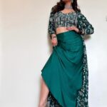 Raveena Tandon Instagram - ♥️📸 A Green Burst 💫 HMU : @sshurakhan Outfit : @chhavviaggarwalofficial PR: @thewisedesign