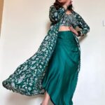 Raveena Tandon Instagram - ♥️📸 A Green Burst 💫 HMU : @sshurakhan Outfit : @chhavviaggarwalofficial PR: @thewisedesign