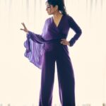 Raveena Tandon Instagram - 💜 the love for purple…. Outfit: @deme_love_ Necklace: @flowerchildbyshaheen Earrings: @putstyle07 Shoes: @worldofanaar Mumbai, Maharashtra