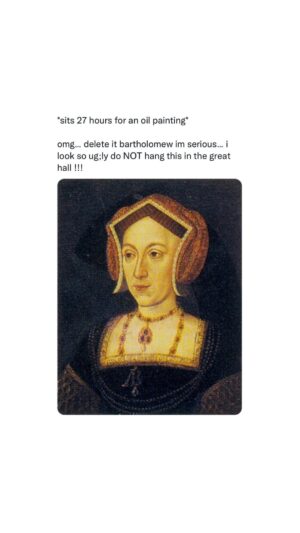 Rebecca Flint Instagram - do NOT hang this in the great hall im serious!! 🫥🎨