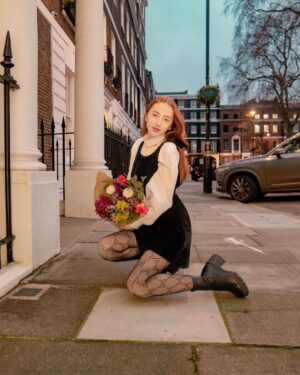 Rebecca Flint Instagram - Will somebody wear me to the fair? — Will a lady pin me in her hair?Will a child find me by a stream? — Kiss my petals, weave me through a dream — ⁣
⁣
⁣
From a beautiful day at @wallacemuseum with my friend adele, buying flowers in the early evening night ⁣
⁣
⁣
⁣
⁣
⁣
#meadowcore #flowercore #angelcoreaesthetic #coquetteaesthetic #parisiennegirl #doelet #doelette #angelkin #softgirl #softgirlaesthetic #romanticstyle #lilyrosedepp #y2kprincess #floweraesthetic #tumblraesthetics #aseasonalshift #warmcore #inspirationalstyle #fashionluxury #luxuryfashionstyle #guccitights #outﬁtinspo #classystyle #whatshewore #itgirlstyle #90sfashions #monlook #itgirl #itgirls