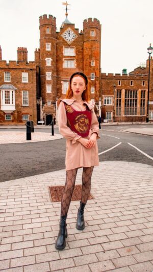 Rebecca Flint Instagram - HOW I TRANSFORMED INTO ANNE BOLEYN⁣
⁣
Based on the famous portrait of Anne Boleyn in the National Portrait Gallery, I spent 3 hours in photoshop recreating her image! Visit my page for the final result⁣
⁣
I chose clothing in my wardrobe that most closely resembled the painting, did my hair and makeup in a similar style, and wore my B necklace. ⁣
⁣
I then copied her pose as closely as I could using a remote timer on my tripod. Once I brought the image into Photoshop, I tried to match the faces up as best as I could, and set about changing my top’s colour, adding details, and removing the background.⁣
⁣
Some items I took from the painting itself, including her gold and pearl necklaces, and her French Hood headdress.⁣
⁣
Most importantly, I changed the colours of my skin to look much more like aged varnish, and I added in shadows and outlines to my nose, eyebags, and chin to better resemble Anne’s. ⁣
⁣
Finally, I used frequency separation to lift the craquelure from the original painting, and applied it on top of my own recreation⁣
⁣
What do you think? This was so much fun to make, I cant wait to hear your thoughts! ⁣
⁣
⁣
⁣
⁣
#photoshoppro #graphic_arts #photoshopart #modernartt #oldworldcharm #16thcenturyfashion #16thcenturyart #medievalart #middleage #medievalstyle #oldeurope #1500s #anneboleyn #anneboleynedit #queenanneboleyn #henryviiiwives #henryviii #kinghenryviii #tudorhistory #royalhistory #historicalcostume #15thcentury #arthistory #classicalpainting #arthistorynerd #artandhistory #arthistory101 #arthistorymemes #historyart #historyofart⁣