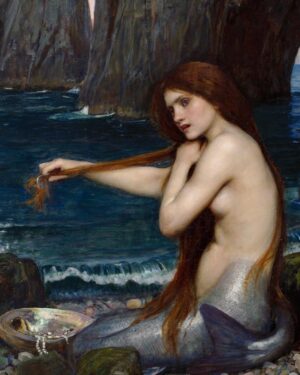 Rebecca Flint Instagram - contemplating mermaidhood at paradise beach 🧜‍♀️ ⁣
⁣
01: A Mermaid, John William Waterhouse, 1901 🎨⁣
⁣
02: Mermaids Frolicking in the Sea, Charles-Édouard Boutibonne, 1883 🌊⁣
⁣
I explored the Greek Island coasts last week with my friends for a dreamy summer holiday 😊 I’m often nervous of boats but luckily I had a great time and no troubles. I’ve been working hard lately so it was a delight to relax in the salty sun!