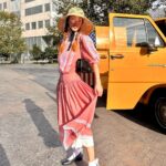 Rebecca Flint Instagram – what I wore to the classic car boot 🏎️✌️

I had been desperate to wear this incredible Gunne Sax pink dress acquired from @olive_and_quince_vintage (who I met this day also!!) 

Decided to accent with black so sported my SPPO hat I picked up in Japan in the summer and some bow socks of the same

Finally these @empressaustralia shoes, classic square toe Mary Janes which are so incredibly comfortable 🎀 London, United Kingdom