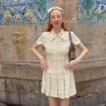 Rebecca Flint Instagram - this yellow drop waist vintage dress is an all time favourite - a lucky find vintage shopping from Tokyo this summer ☀️ if the weather is gorgeous I would wear it every day!