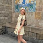 Rebecca Flint Instagram - this yellow drop waist vintage dress is an all time favourite - a lucky find vintage shopping from Tokyo this summer ☀️ if the weather is gorgeous I would wear it every day!