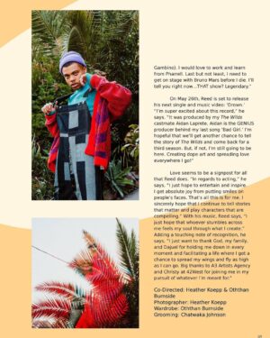 Reed Shannon Instagram - “Reed Shannon has shifted into drive, or as he more astutely calls it, “high speed pursuit towards greatness.” 🙏🏽💫 @rivalmagla 
•
🌟ISSUE 13 OUT NOW🌟
•
Writer: @oliviavitarelli 
Photographer: @heather.rival
Wardrobe: @otheezystyledit 
Groomer: @hairbytaka_