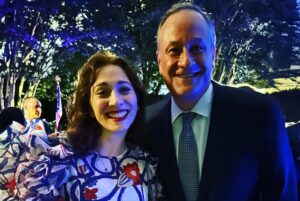 Regina Spektor Instagram - Hi friends! Sharing some photos and thoughts from the wonderful pre-Rosh Hashanah event at the @vp residence last week! It was so special to sing for everyone (🎥 added a small clip into stories :-)

While traveling on the Acela from NYC- I was randomly seated across from a very kind orthodox Jewish man, who was studying the tanach (& who switched seats with me because I felt so 🤢 going backwards - I think the fact that I arrived to DC feeling good- was all him!) 

The three hours journey made me think about so many things in my life… the fact that I came from a land where Antisemitism was rampant, and where being Jewish was considered shameful by society. The fact that I was the first in many generations to get to practice Judaism openly, who got to learn Hebrew and visit Israel, learn ancient traditions and stories, learn that you could be safe and open about being a proud Jew… I got to bring my family to the White House all those years ago to celebrate Jewish Heritage with the Obamas, and now- was seated across from a man wearing a kippa on a speeding train while in my mind praciticing a Hebrew prayer… A prayer I would be singing in a few hours to gathered Jewish religious and political leaders at the Vice President’s house- which for the first time in history had mezuzahs on doors and where the Shofar will be heard, and where apples will be dipped in honey for Rosh Hashanah… 

The speeches were beautiful, inspiring and from the heart. The topics were quite serious. A commitment to fight Antisemitism which- even since my time growing up in NYC- I have watched rise meteorically. Things I didn’t think were possible- happen everyday because prejudice and hatered have a new foothold in American daily life. Jewish hate crimes are up in a terrifying way. 

It doesn’t have to continue in this trajectory. I really do think that we have great potential and enough resources to educate. There are more people who want to connect and bridge divides than those who want to fuel hate. 

As we approach Yom Kippur- the day of atonement, we can hope and work and try!
Shanah Tova! 🍯🍏💛 

👗: @celiabdesigner