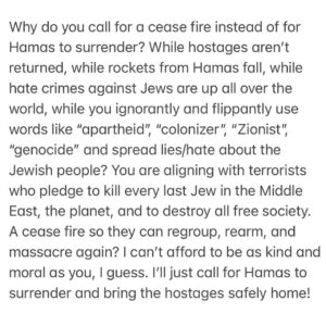 Regina Spektor Instagram - 🤍🩵💙 As I watch the Antisemitism spread like wildfires through the planet- and anti Jewish hate speech and hate crimes spread- I wonder about the ratio of Jew hate vs. terrorism hate… I hear a lot more condemnations of one over the other… 💔